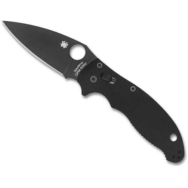 2024 Spyderco Manix 2 G-10 Black Black Blade Plain